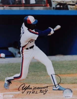 Andre Dawson '77 NL ROY HOF Expos Cubs Autographed 8x10 Signed Photo JSA COA - Image 1 of 4