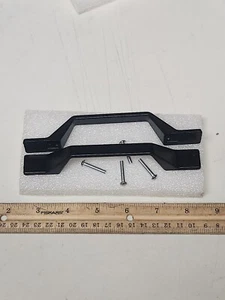 Cabinet Handles Pulls 3.75" Center Drawer Dresser Gloss Black Finish Set Of 2 - Picture 1 of 7