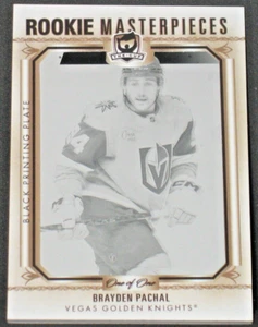 Brayden Pachal 2022-23 Upper Deck The Cup Rookie Masterpieces Printing Plate 1/1 - Picture 1 of 3