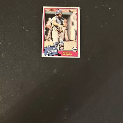 1981 Topps Steve Yeager Baseball Card #318 Dodgers Catcher FR/GD O/C - Image 1 of 2
