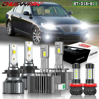 Para Hyundai Equus 2011 2012 2013 LED xenón faro Hi/Lo + luz antiniebla Foto 1 de 4