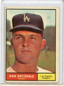 1961 Topps Don Drysdale Los Angeles Dodgers #260 ⭐️💥🎯 G/G+ - Picture 1 of 2