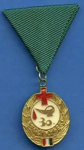 Ungarisches Rotes Kreuz Blutspender 30 Spendenmedaille - Bild 1 von 2