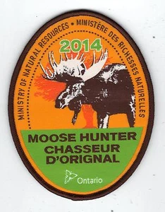 2014 ONTARIO MNR ELCHJÄGER PATCH-MICHIGAN DNR HIRSCH-BÄR-ELCH-WAPPEN-ABZEICHEN-FISCH - Bild 1 von 1