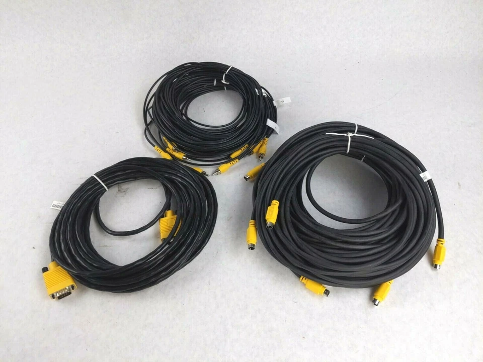 VS4000 Monitor Cables Lot of 9 2215-10305-001 1x VGA, 4x Composite, 4x S-Video - Image 1 of 4
