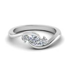 Trilogy Wedding Ring 0.90 Ct IGI GIA Lab Created Diamond 950 Platinum Size 7 8 9