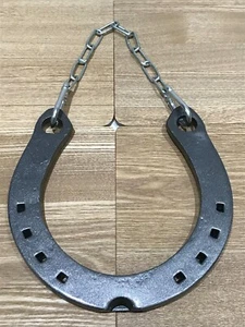 Vintage Rustic SHIRE CART HORSESHOE Handmade Lucky Ex Large with hanging Chain - Picture 1 of 14