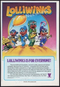 LOLLIWINKS - Original 1983 Trade AD / ADVERT / Viacom Licensing Promo Ad - Bild 1 von 1