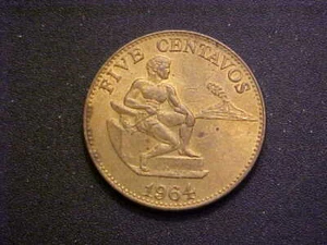 1964 Philippines 5 Centavos KM# 187 - Nice High Grade Collector Coin! -d7921xtc - Picture 1 of 2