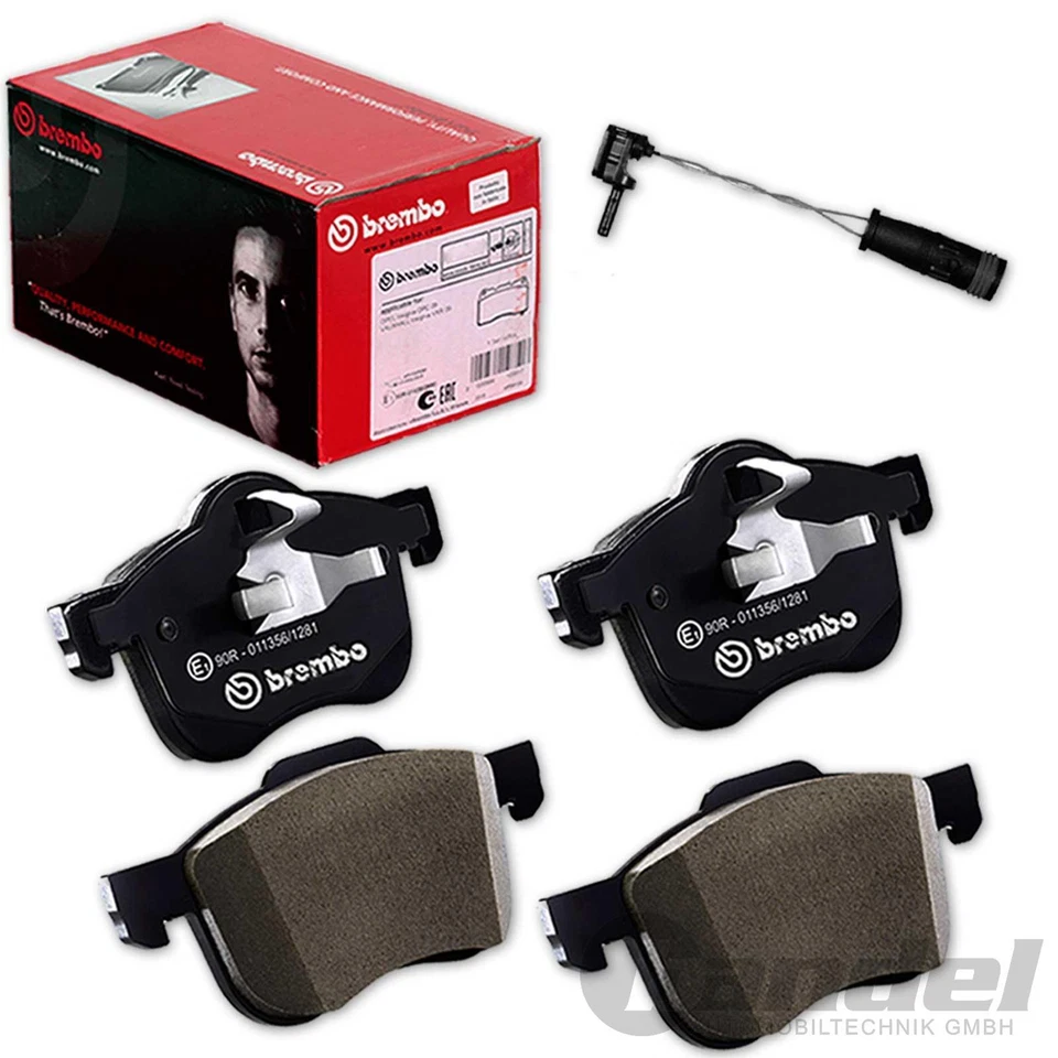 BREMBO BREMSBELÄGE + WARNKONTAKT HINTEN für MERCEDES C-KLASSE W205 + KOMBI COUPE