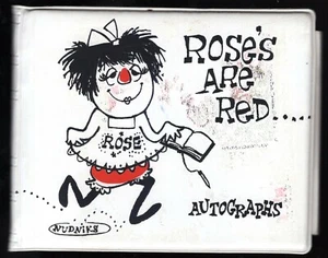 Libro de autógrafos de vinilo NUDNIKS DE COLECCIÓN DÉCADA DE 1960 Rose's Are Red... TEEN TIME - Imagen 1 de 2