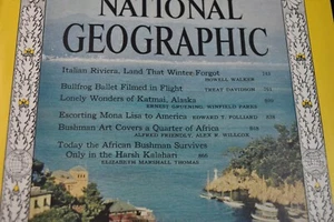 NATIONALE GEOGRAPHISCHE MAGAZIN - JUNI 1963 - ITALIENISCHE RIVERIA + KATMAI + KALAHARI BUSCHMEN - Bild 1 von 4