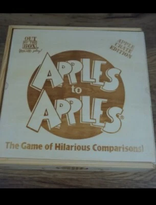 Apples to Apples Apple Crate  party crate wooden box - Image 1 of 4
