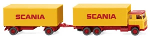 Wiking 045702 Scania 111 Box Trailer Road Train - Picture 1 of 1