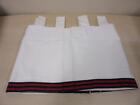 Bay Harbor Club Tab Top Valance Nautical White with Red & Navy Trim NEW!