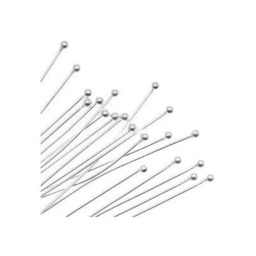 Pasadores de cabeza de bola plateados calibre 24 1 pulgada (100 piezas) Foto 1 de 1