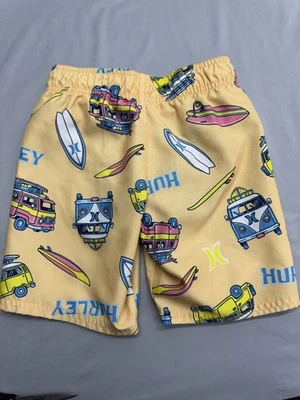 Bañador Hurley Boys naranja VW Bus, talla 5 con detalles de tabla de surf Foto 1 de 4