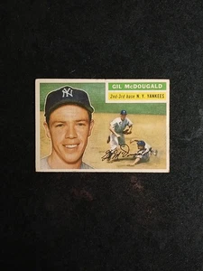 Carta Baseball Vintage 1956 Topps #225 Gil McDougald New York Yankees VG-EX - Foto 1 di 15