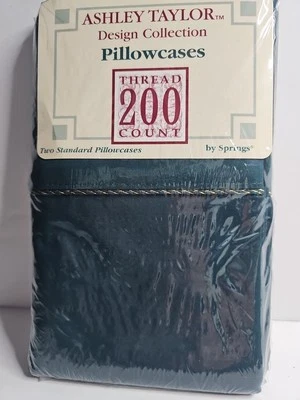 Ashley Taylor STANDARD Pillowcase Set 2 Piece Evergreen 200 Thread Count Green  - Image 1 of 4