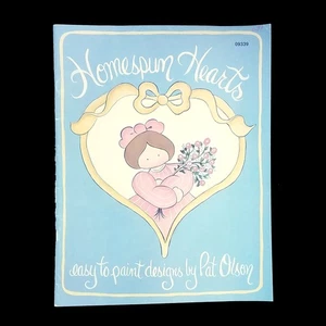 HOMESPUN HEARTS BY PAT OLSON DESIGNS TO PAINT: ORNAMENTS, PLATE, BOX ++ LF - Picture 1 of 2