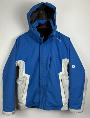 Rossignol Boys Blue White Ski Jacket Hooded Size 12 Insulated Winter Coat - Image 1 of 4