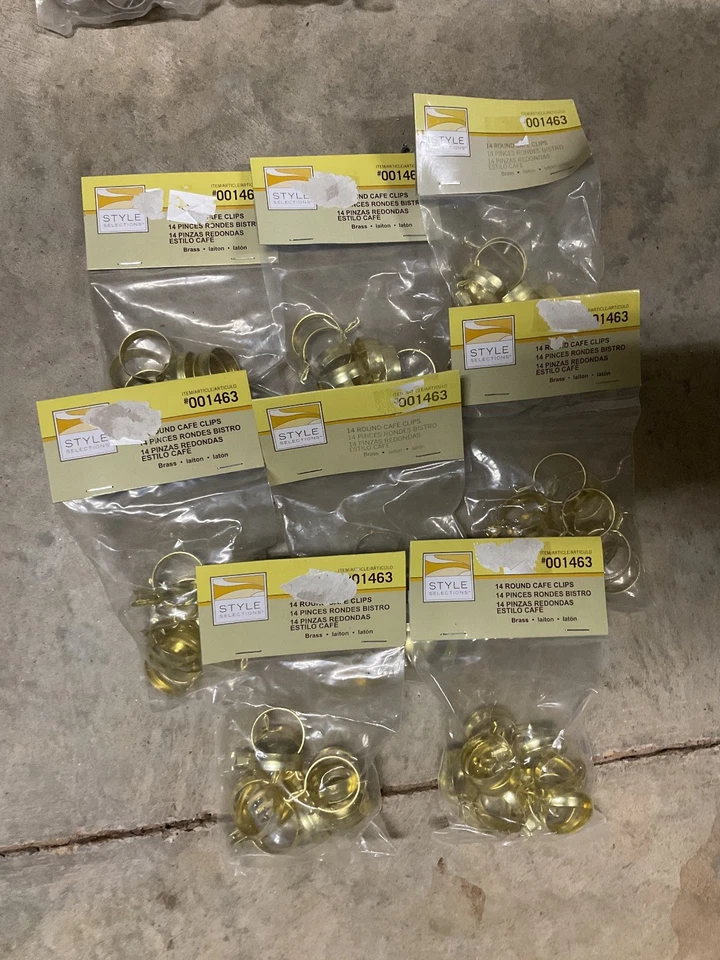 Lote de 8 Paquetes de 14 Nuevos Anillos Clip Latón Selecciones Estilo Foto 1 de 1