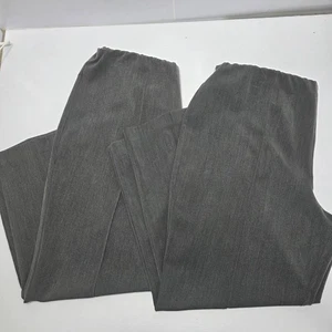Bonmarche Pantalone Tuta Donna UK 20 Grigio 100% Poliestere Abito Dritto Pantsx2 - Foto 1 di 6