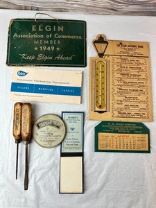 Vintage alte Elgin Association of Commerce Sammlerstücke Ephemera Werbung Mix Lot - Bild 1 von 10