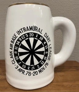 Vintage Clark Air Base Philippines '78 AFOSI Dart League Ceramic Stein Mug - Picture 1 of 7