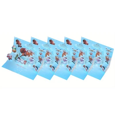 3D Pop-Up Christmas Card Sturdy Cardboard Holiday Cards for Family&Office Events - Image 1 of 4
