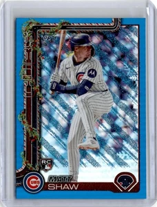 Topps Holiday #H173 Matt Shaw 2025 lámina brillante azul radiocontrol novato - Imagen 1 de 1
