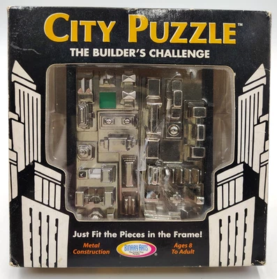 Thinkfun CITY PUZZLE, The Builder's Challenge Metal Construction Desktop Display - Image 1 of 4