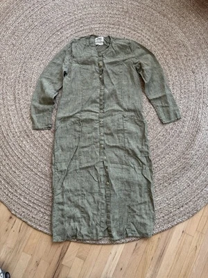 Vestido de lino verde FLAX by Jeanne Engelhart. Talla M Foto 1 de 4