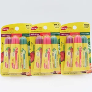Carmex Daily Care Feuchtigkeitsspendender Lippenbalsam mit LSF 15 Sonnencreme 3 Geschmacksrichtungen 3 Packungen à 3 - Bild 1 von 2