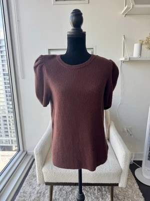 Suéter Express Borgoña Puff Manga Corta Talla Grande Foto 1 de 4