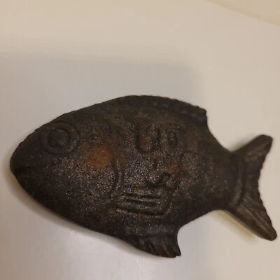 Lucky Iron Fish Heavy Paperweight  Unique See Description - Image 1 of 4