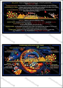 Williams Hurricane 1991 Cartes Instructions Flipper Flipper Custom Cards ENGLISCH - Bild 1 von 3