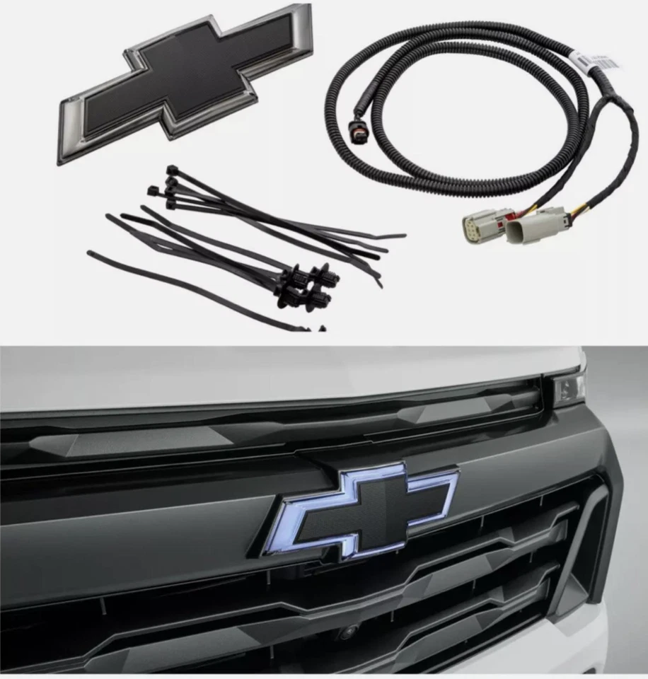 Chevrolet Colorado Illuminated Front Bowtie Black GM OEM NEW 85628060 - image 1 of 1