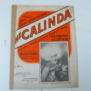 song sheet CALINDA Revue CLOWNS IN CLOVER Miss Cicely Courtneidge. Hupfield 1927 - Picture 1 of 1
