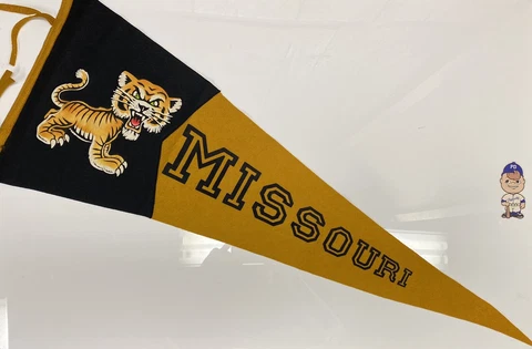 Oversized Vintage Missouri Tigers Mizzou University Pennant 14x39 Columbia Cover