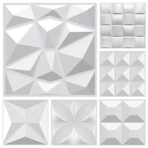 Wasserdichte PVC 3D Wandpaneele Diamant Stil Feuerfest Zuschneidbar Tapete Hintergrund - Bild 1 von 38