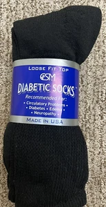 CSM Diabetikersocken lose Passform Top Made in USA Größe 10 - 13 - Bild 1 von 2