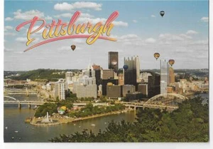 VISTA DESDE GRANDVIEW AVE, GLOBOS AEROSTÁTICOS, Point Park y centro ~ Pittsburgh, pa - Imagen 1 de 1