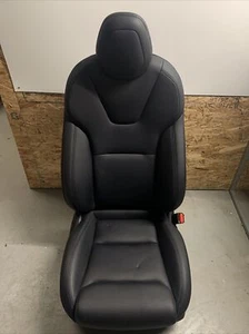 2016-2021 TESLA MODEL S COMPLETE RIGHT SEAT BLACK ELECTRIC HEADREST OEM 3109 - Picture 1 of 12