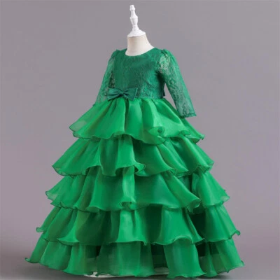 Formal Niños Niñas Tul Navidad Vestido Boda Baile de graduación Cumpleaños Fiesta Vestido Princesa Foto 1 de 4