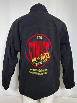 The Comics On Duty World Tour Military Full Zip Black Fleece Jacket Men's XL - Image 1 of 4