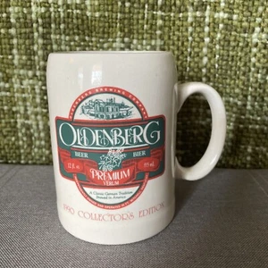 VTG 1990 OLDENBERG Beer Co KY Mug STEIN Stoneware Pottery Premium Verum 12oz - Picture 1 of 9
