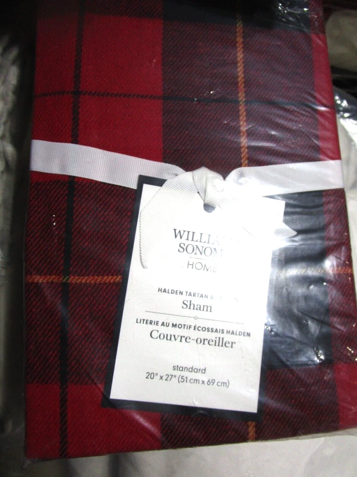 1 Williams Sonoma Halden plaid Christmas Tartan plaid standard sham New - Image 1 of 1