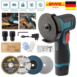 3 Inch Akku Winkelschleifer 12V Trennschleifer Flex Mit 2 Batterien M5 - Bild 1 von 11