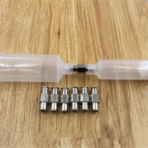 Buchse auf Buchse Luer Lock Adapter Kupplung Fitting vernickelt Spritze medizinisch - Bild 1 von 4